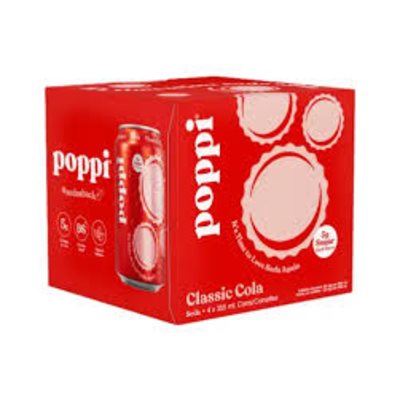 Poppi Cola Classique Soda 4x355ml