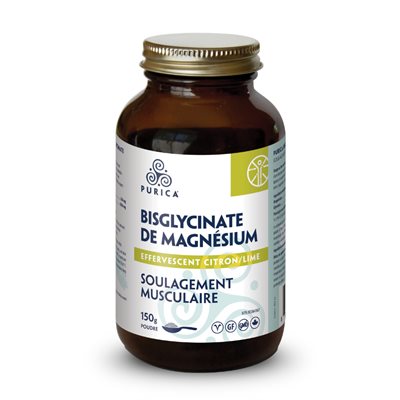 Purica Bisglycinate Magnésium Citron-Lime 150g Purica Bisglycinate Magnésium Citron-Lime 150g