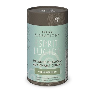Purica ZENSATIONS Organic Lion's Mane Micronized Mushroom Cacao mix 1600mg / serving 150g