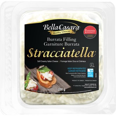 Bella Casara fromage italien doux et cremeux STRACIATELLA 200g Bella Casara fromage italien doux et cremeux STRACIATELLA 200g