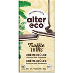 TABLETTE CHOCOLAT NOIR TRUFFLE THINS CRÈME BRÛLÉE BIO 84GR