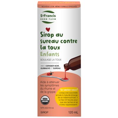 St Francis Sirop pour la toux au sureau pour enfants 120ml St Francis Sirop pour la toux au sureau pour enfants 120ml