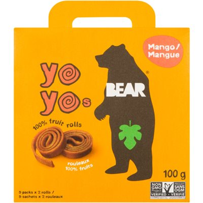 Bear Yoyos Mangue 5 Sachets x 2 Rouleaux 100 g Bear Yoyos Mangue 5 Sachets x 2 Rouleaux 100 g