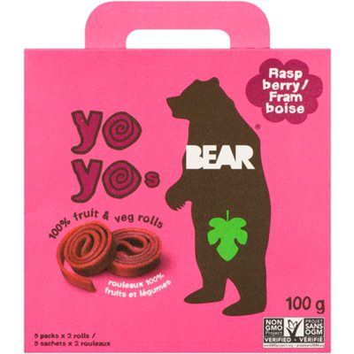 Bear Yoyos Framboise 5 Sachets x 2 Rouleaux 100 g Bear Yoyos Framboise 5 Sachets x 2 Rouleaux 100 g