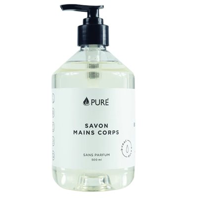 Pure Savon Mains & Corps Sans Parfum 500ml Pure Savon Mains & Corps Sans Parfum 500ml