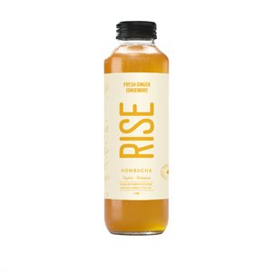 Rise Kombucha Organic White Tea Ginger 414ml 