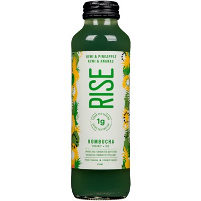 Rise Kombucha Bio Kiwi Et Ananas 414ml Rise Kombucha Bio Kiwi Et Ananas 414ml