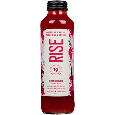 Rise Kombucha Bio Framboise Et Vanille 414ml Rise Kombucha Bio Framboise Et Vanille 414ml