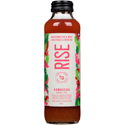 Rise Kombucha Organic Watermelon And Mint 414ml 