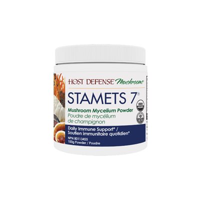 Host Defense Stamets 7 poudre de mycéliumde champignon 100g Host Defense Stamets 7 poudre de mycéliumde champignon 100g