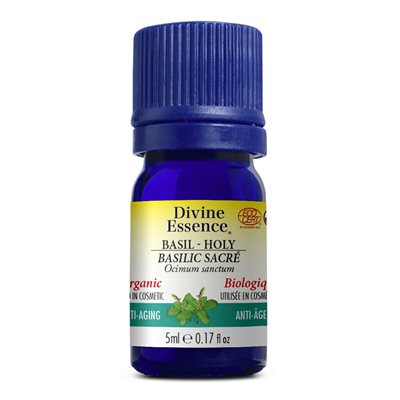 Divine Essence Basilic Sacré Huile Essentielle Biologique 5ml