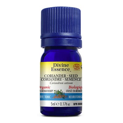 Divine Essence Coriander Seed Organic Essential Oil 5ml