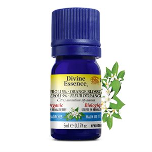 Divine Essence Huile essentielle de néroli bio 5% - Fleur d'oranger 5ml