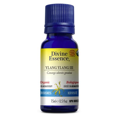 Divine Essence Ylang Ylang III Huile Essentielle Biologique 15ml