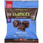 Theobroma Chocolat Chunkies Bouchées d'énergie Croustillantes au Chocolat 72 % Cacao Noir 37 g