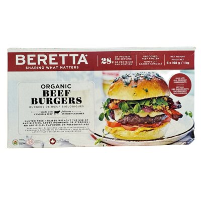 Beretta Burgers de boeuf biologiques Beretta Burgers de boeuf biologiques