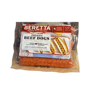 Beretta Saucisses à hot dog de boeuf biologique Beretta Saucisses à hot dog de boeuf biologique