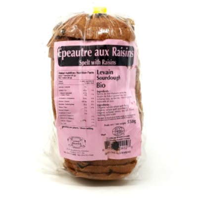 FOURNIL ANCESTRAL PAIN ÉPEAUTRE AUX RAISINS BIO 550GR FOURNIL ANCESTRAL PAIN ÉPEAUTRE AUX RAISINS BIO 550GR