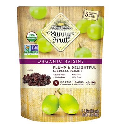 Sunny Fruits organic dried raisins 250g