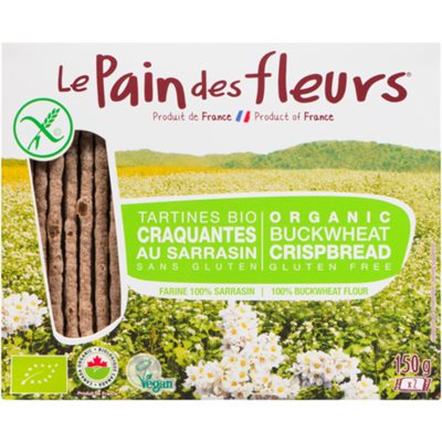 Le Pain des Fleurs Tartines Bio Craquantes au Sarrasin 150 g Le Pain des Fleurs Tartines Bio Craquantes au Sarrasin 150 g