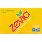 Zevia Soda Zéro Calorie Torsade de Citron-Lime 6 Canettes x 355 ml