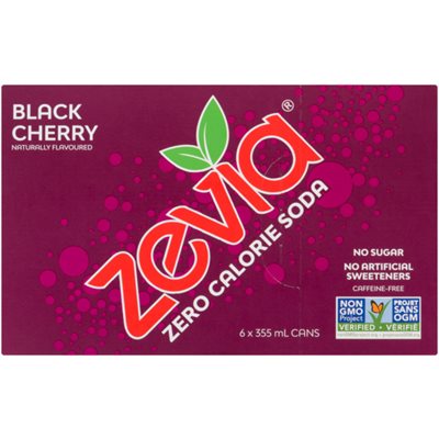 Zevia Soda Zéro Calorie Cerise Noire 6 Canettes x 355 ml Zevia Soda Zéro Calorie Cerise Noire 6 Canettes x 355 ml