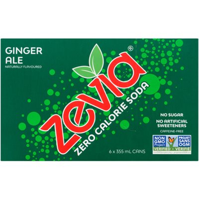 Zevia Soda Zéro Calorie Soda Gingembre 6 Canettes x 355 ml Zevia Soda Zéro Calorie Soda Gingembre 6 Canettes x 355 ml