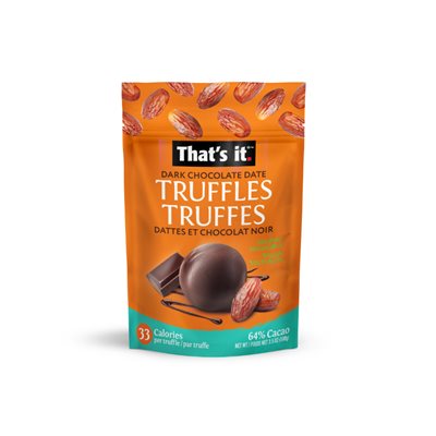 That's It Truffes Dattes et Chocolat noir 100g That's It Truffes Dattes et Chocolat noir 100g