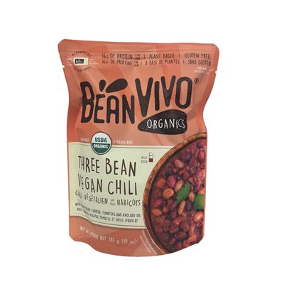 Bean Vivo Chili végétalien aux trois Haricots Biologiques 283g Bean Vivo Chili végétalien aux trois Haricots Biologiques 283g