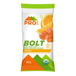 Pro Bar BOLT Organic Energy Chews Orange 60g