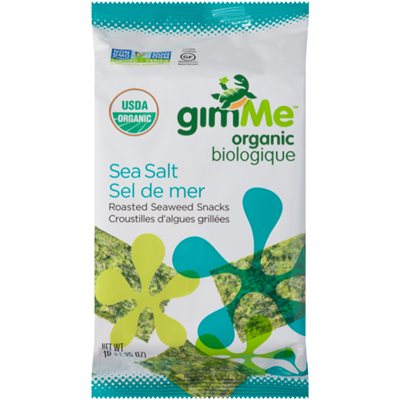 Gimme Biologique Croustilles d'Algues Grillées Sel de Mer 10 g Gimme Biologique Croustilles d'Algues Grillées Sel de Mer 10 g