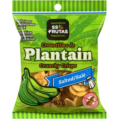 Importations SS-Frutas Inc. Croustilles de Plantain Salé 85 g Importations SS-Frutas Inc. Croustilles de Plantain Salé 85 g