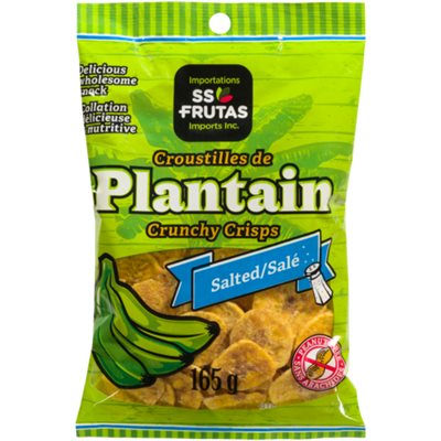 Importations SS Frutas Inc. Croustilles de Plantain Salé 165 g Importations SS Frutas Inc. Croustilles de Plantain Salé 165 g