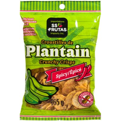 Importations SS Frutas Inc. Croustilles de Plantain épicé 165 g Importations SS Frutas Inc. Croustilles de Plantain épicé 165 g
