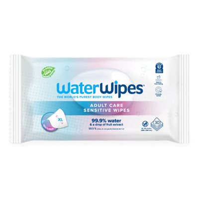 WaterWipes Adult Care Sensitive Wipes 30un