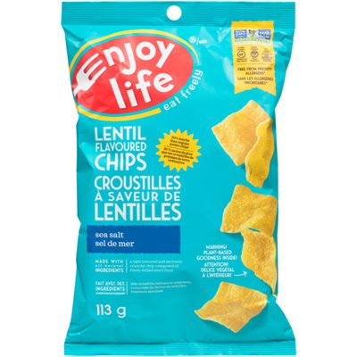 Enjoy Life Croustilles à Saveur de Lentilles Sel de Mer 113 g Enjoy Life Croustilles à Saveur de Lentilles Sel de Mer 113 g