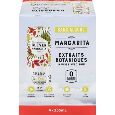 Clever Mocktail Margarita Zero Sugar 4 Pack