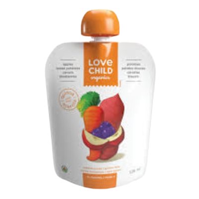 Love Child Organics Purée Biologique Pommes, Patates Douces, Carottes, Bleuets 6 Mois+ 128 ml Love Child Organics Purée Biologique Pommes, Patates Douces, Carottes, Bleuets 6 Mois+ 128 ml
