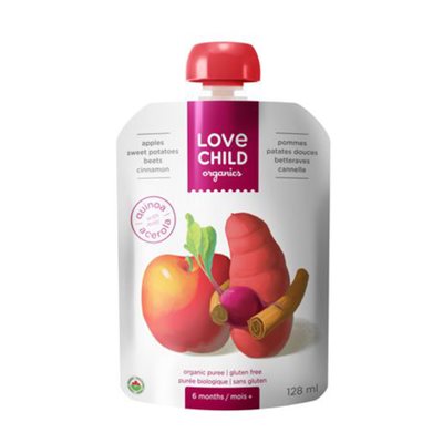 Love Child Organics Purée Biologique Pommes Patates Douces Betteraves Cannelle 6 Mois + 128 ml Love Child Organics Purée Biologique Pommes Patates Douces Betteraves Cannelle 6 Mois + 128 ml