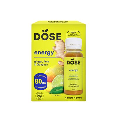 Dose Shot énergie Gingembre Lime Guayusa 4X60Ml Dose Shot énergie Gingembre Lime Guayusa 4X60Ml