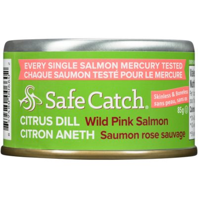 Safe Catch Saumon Rose Sauvage Citron Aneth 85 g Safe Catch Saumon Rose Sauvage Citron Aneth 85 g