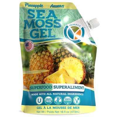 Yemaya Gel de mousse de mer irlandaise ananas 454g Yemaya Gel de mousse de mer irlandaise ananas 454g
