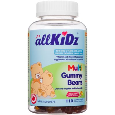 allKiDz Oursons en Gelée Multivitaminés Fruits Assortis Enfants de 6 Ans Plus 110 Oursons en Gelée allKiDz Oursons en Gelée Multivitaminés Fruits Assortis Enfants de 6 Ans Plus 110 Oursons en Gelée
