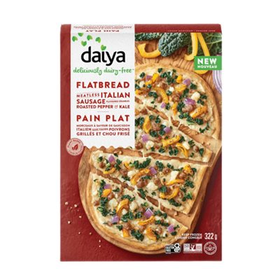Daiya Pizza Flat Bread Saucission Sans Viande Poivron Choux Frisé Daiya Pizza Flat Bread Saucission Sans Viande Poivron Choux Frisé