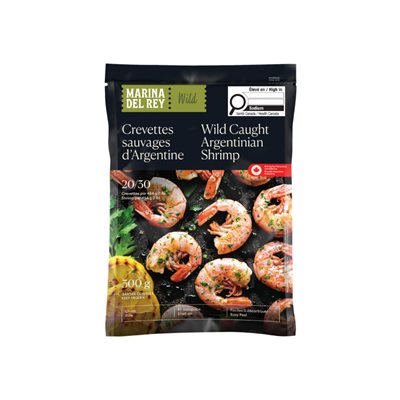 Marina Del Rey Raw Wild Caught Argentinian Shrimp 20 / 30 300g