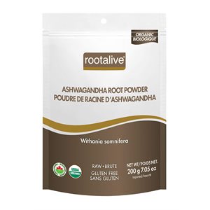 Rootalive poudre d'Ashwagandha Bio 200g