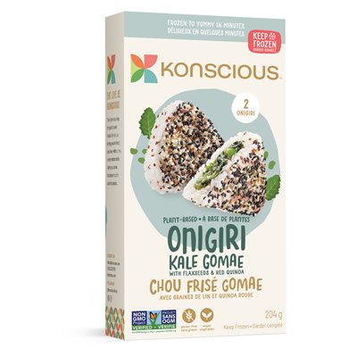 KONSCIOUS FOODS ONIGIRI À BASE DE PLANTES GOMA KALE 204G KONSCIOUS FOODS ONIGIRI À BASE DE PLANTES GOMA KALE 204G
