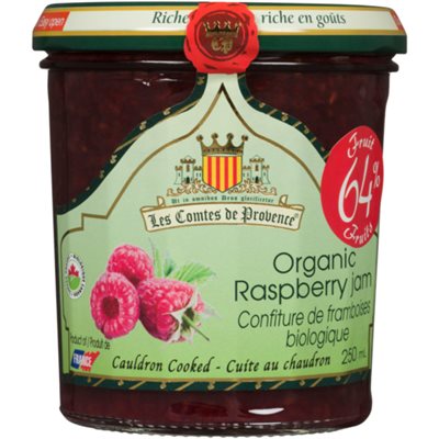 Les Comtes de Provence Organic Raspberry Jam 250 ml 