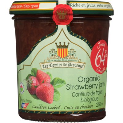 Les Comtes de Provence Confiture de Fraises Biologique 250 ml Les Comtes de Provence Confiture de Fraises Biologique 250 ml