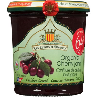 Les Comtes de Provence Confiture de Cerises Biologique 250 ml Les Comtes de Provence Confiture de Cerises Biologique 250 ml